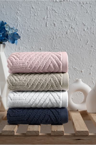 Kiğılı Home Luna Embossed Cotton Face Towel - 50x90