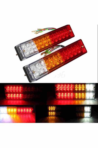 SOYAVISION 2PCS 12V-24V Waterproof 20leds ATV Trailer Truck LED Tail Light Lamp Car Taillight Reversing Running