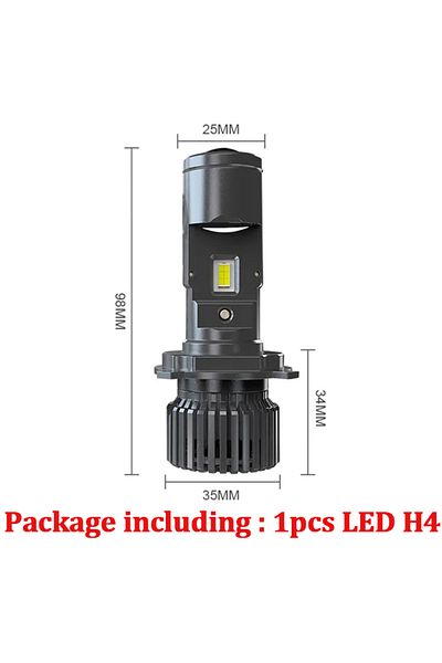 Choice H4/9003/HB2 Hi/Lo Left Hand Drive 1PCS Bi LED H4 Mini Lens 30000LM 100W LHD Led H4 Car Lights Kits P