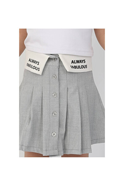 JABBER Belt Printed Pleated Skirt