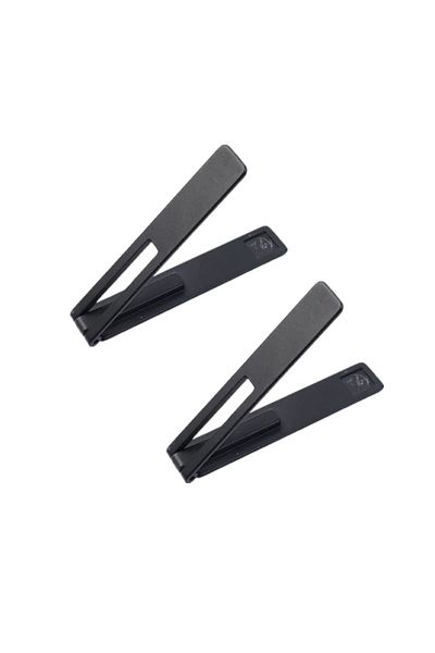 Choice 2Pcs Black Magnetic Ultra Thin Foldable Mobile Phone Holder Bracket Metal Alloy Desktop Cell Phone S