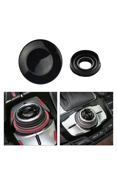 Choice New 2pcs /Kit Glossy Black Center Console Knob Switch Button Cover MMI Repair Knob 8K0998068A Fit...