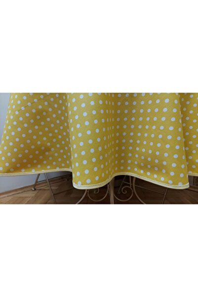 gonk Round, Polka Dot, Duck (Liquid Pusher, Stain Proof) Fabric, Tablecloth
