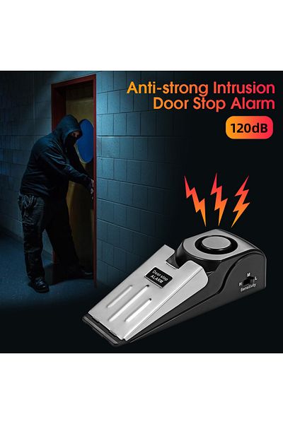 Choice FUERS Wireless Door Stop Alarm System 120dB Loud Home Security Anti-Theft Door Block System Porta...