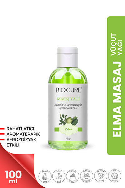 Biocure Rahatlatıcı Aromaterapik Masaj Yağı ve Vücut Bakım Yağı Yeşil Elma Özlü