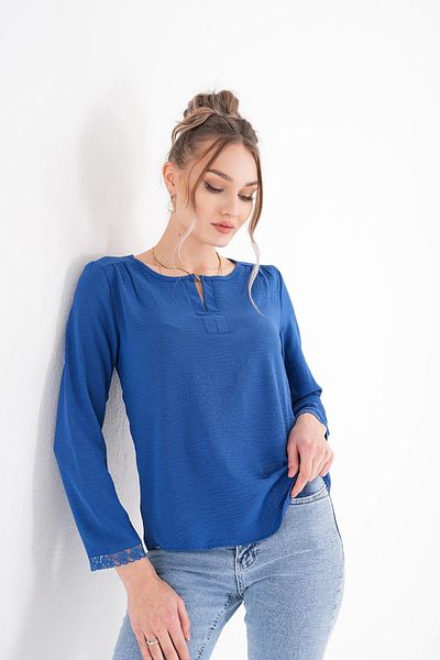 ŞİMAL Women's Sleeve Tip Lace Detailed Blouse 250193   -
