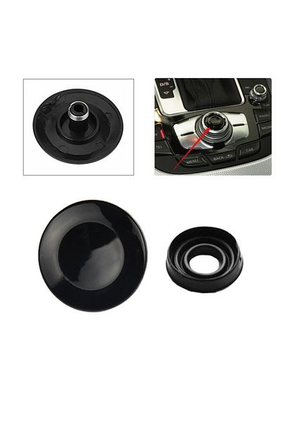 Choice New 2pcs /Kit Glossy Black Center Console Knob Switch Button Cover MMI Repair Knob 8K0998068A Fit...