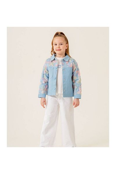 CİCHLİD Flower Garnish Jacket Tshirt Set