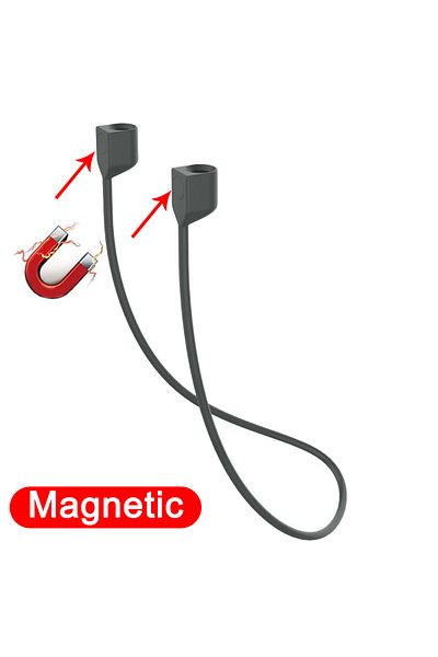 Choice Magnetic-Light Grey Soft Silicone Anti Lost Magnetic Rope Earphones for Apple Airpods 2 1 3 Air Pods