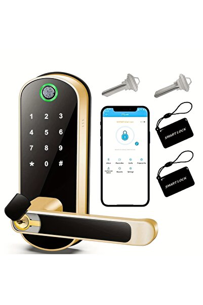 choice2 Gold Smart Fingerprint Door Lk App Remote Control Keyless WIFI Digita...