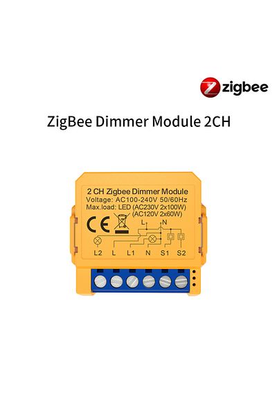 Choice ZigBee-2 gang AVATTO Tuya Smart Dimmer Switch Module,ZigBee DIY Breaker 1/2 Way Control Dimmable Lig