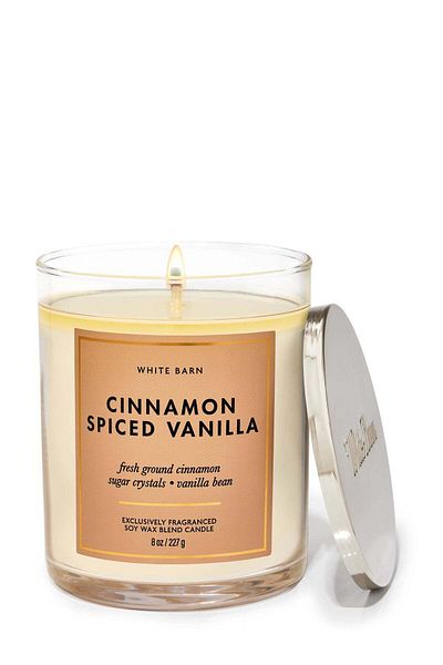 Bath & Body Works Cinnamon Spiced Vanilla Single Wick Candle