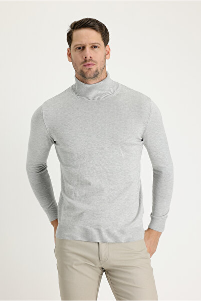 Kiğılı Pulover din bumbac cu decolteu cu croiala regulata