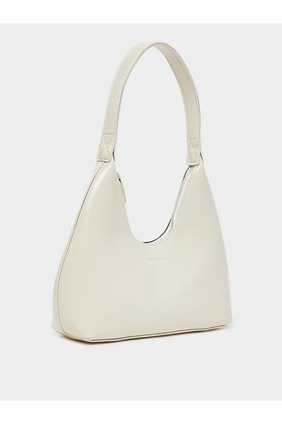 Styli Solid Shoulder Bag with Zip Closure