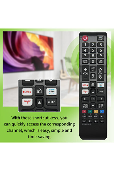 Choice black BN59 01315B For Samsung Remote Control Compatible with UE43RU7100 UE49RU7100 UE50RU7100 UE55RU