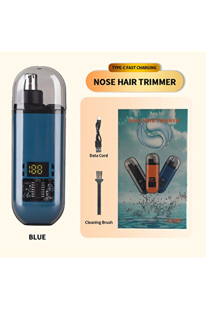 Heinast ماكينة قص شعر الأذن والأنف المحمولة الكهربائية 2 في 1 باللون الأخضر 2...