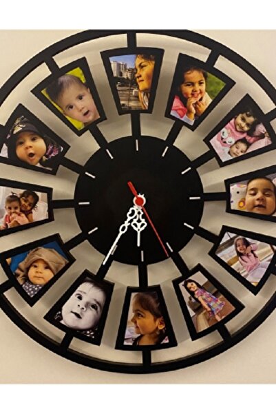 Genel Markalar 12 Renkli ve Şık Tasarımlı Saat, 12 Fotoğraflı, Zarif ve Moder...
