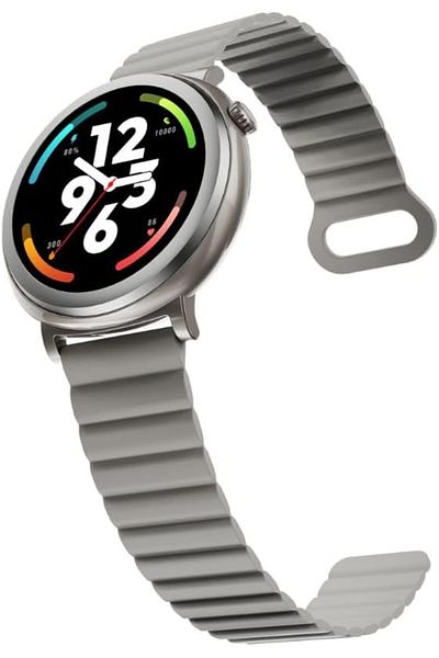 HiFuture Smartwatch, 1.43" Amoled Display, Wireless Calling, Magnetic Strap, Syntra AI, Waterproof, Silver
