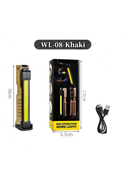 Choice مصباح عمل COB LED محمول متعدد الوظائف صغير الحجم باللون الكاكي مع خطاف...