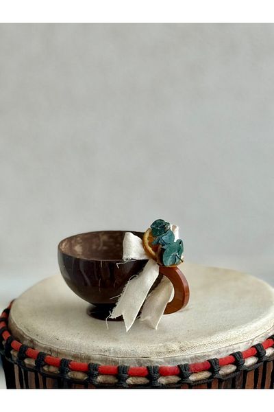Maison Avf Natural Coconut Shell Orange Cinnamon Detailed Coconut Cup & Mug