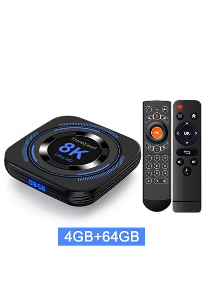Choice صندوق تلفاز ترانسبيد 64gq7 بنظام أندرويد 12، بمقبس من الاتحاد الأوروبي، Allwinner H618، ثنائي الواي فاي، 32 جيجا، 64 جيجا، رباعي النواة Cortex A53 Suppo