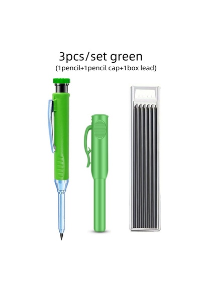 Choice مجموعة خضراء مكونة من 3 قطع/مجموعة أقلام رصاص ميكانيكية صلبة مع غطاء ق...