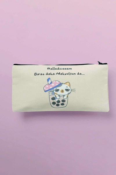 qoeuyl boutique Маленька сумка для косметики з принтом - пенал-гаманець