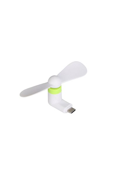 Choice T-C white 1PC Creative Mini Portable Micro USB Fan 5v 1w Mobile Phone USB Gadget Fan Tester For Type