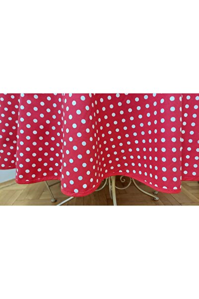 gonk Round, Polka Dot, Duck (Liquid Pusher, Stain Proof) Fabric, Tablecloth