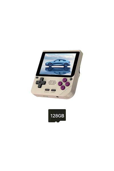 POWKIDDY Khaki 128GB New POWKIDDY V10 Handheld Game Console 3.5 Inch 480*320 IPS OCA Full Screen Retro Opendi