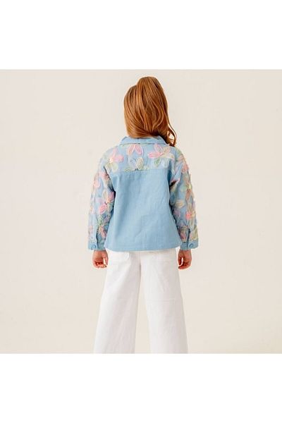 CİCHLİD Flower Garnish Jacket Tshirt Set