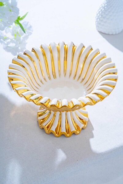 ACAR Alba Dekoratif Ayaklı Sunum Tabak - 33 cm