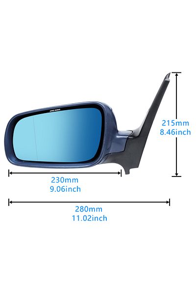 Choice Grey For Vw Golf Mk4 1997-2004 Door Wing Mirror Heated Electric Primed Left Hand Side