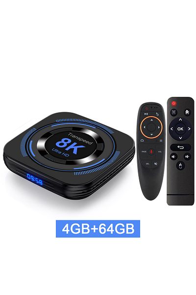 Choice صندوق تلفاز ترانسبيد أندرويد 12، 64G10، قابس الاتحاد الأوروبي، Allwinner H618، ثنائي الواي فاي، 32G/64G، رباعي النواة Cortex A53، يدعم