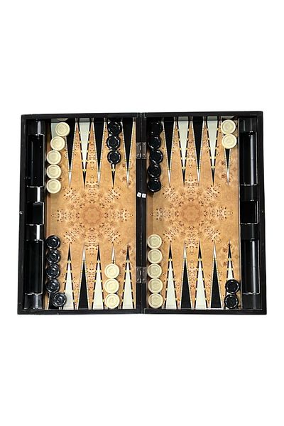 ESER Modern Carpet Patterned Plastic Sequined Backgammon Set 25 X 50 cm