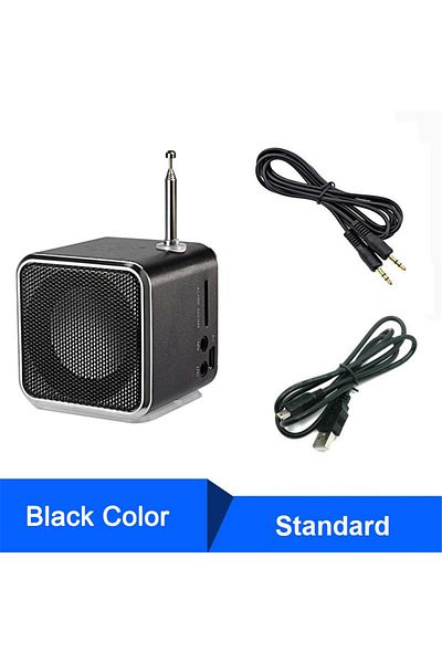 occkic Black Rechargeable Portable Radio Fm Portable Mini Radio Mini High Bluetooth Portable Voice Suitable