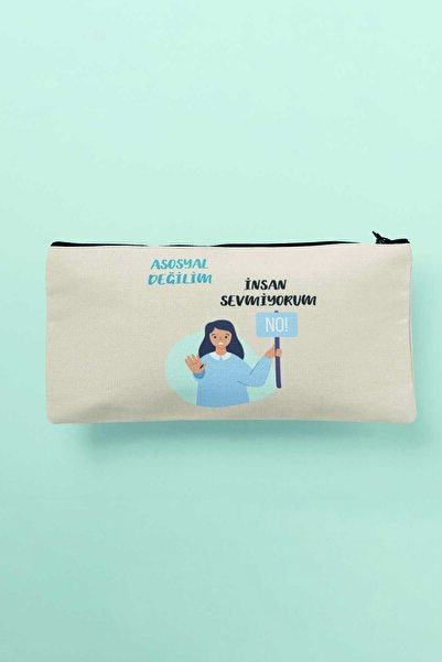 qoeuyl boutique Я не асоціальний, я не люблю людей №2: Сумка для косметики з ...