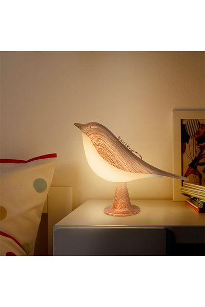 DUTRIEUX Light Yellow 1pc Led Touch-control Bird Lamp - Art Deco, 3-levels Dimmable, Usb-cordless With Rechar