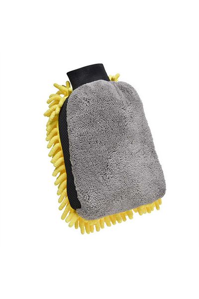 Choice 1pcs Gray Yellow 1/5pcs Car Washing Gloves Waterproof Microfiber Chenille Gloves Car Cleaning Mitt D