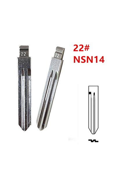 Choice 10pcs 10pcs/Lot #22 NSN14 KD/VVDI Remote Key Blade Key Blanks for Nissan TIIDA Renault Subaru Infini