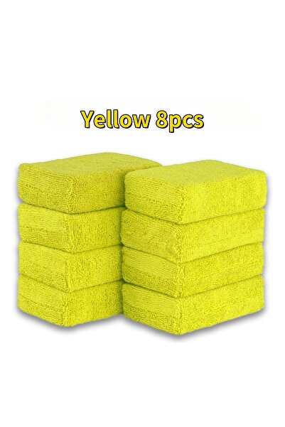 Choice1 8PCS Yellow 8PCS Microfibre Car Wax Applicator Pads Soft Auto Detaili...