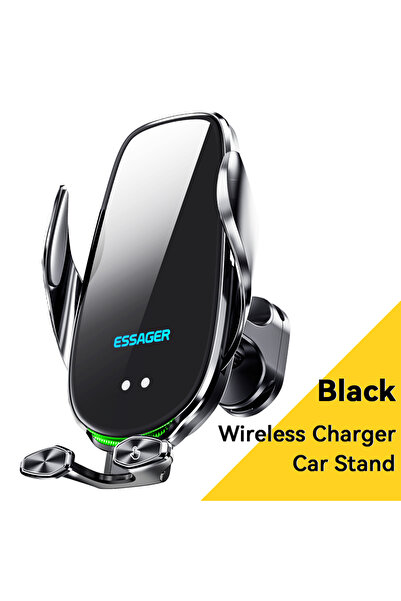 Choice شاحن لاسلكي للسيارة من نوع ESSAGER Qi بقوة 15 واط، يُثبّت داخل فتحة ته...