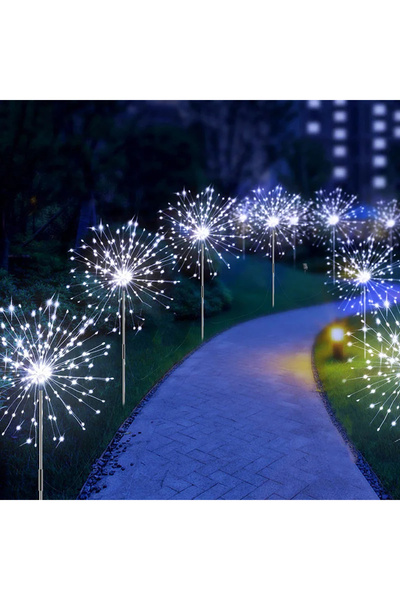 Choice 3 قطع من مصابيح الألعاب النارية الشمسية LED البيضاء لتزيين الحديقة وأض...