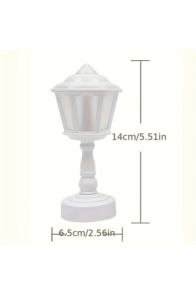 Choice White Geometric Flower Bud Button Battery LED Table Lamps Desk Night For Bedroom Dining Touch Night