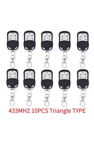 Choice 10PCS Triangle Type GERMA 433MHZ Remote Control 4 Channel Garage Gate Door Opener Remote Control Dup