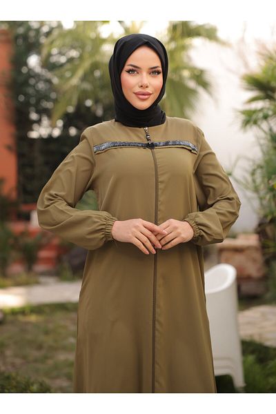 SAHRA BUTİK Ferace - Πράσινο - SAHRA BUTIK