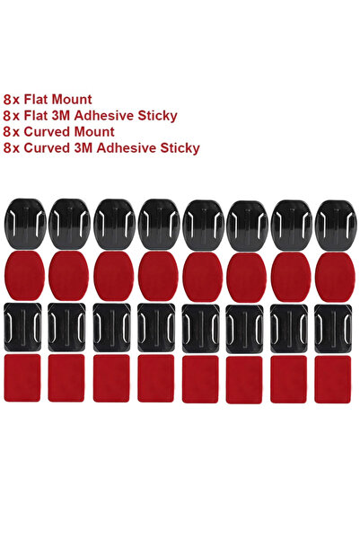 Choice3 8 حوامل لاصقة للخوذة منحنية ومسطحة مقاس 8 × 8 بوصات، حامل 3M منحني وم...