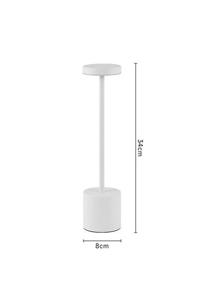 Choice Changeable White Simple Led Rechargeable Touch Metal Table Lamp Three Colors Bedside Creative Ambien