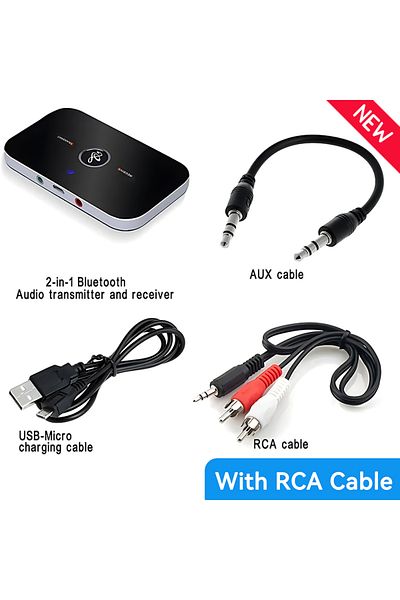 Choice With RCA Cable Upgraded Bluetooth 5.3 Audio Transmitter Receiver RCA 3.5mm AUX Jack USB Dongle Music