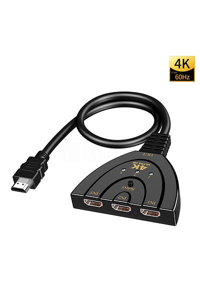 Choice 3 في 1 4K HDMI-متوافق مع موزع KVM 4K 2K 3D 3 مدخل 1 مخرج محول فيديو صغير 3 منافذ H